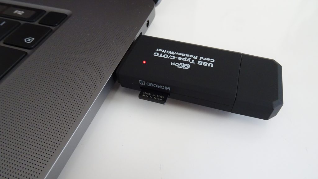 OTG SD/Micro USBTypeCにてmicroSDカードを読み込み